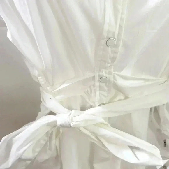 Scotch & soda white belted tie front blouse small - Picture 5 of 6